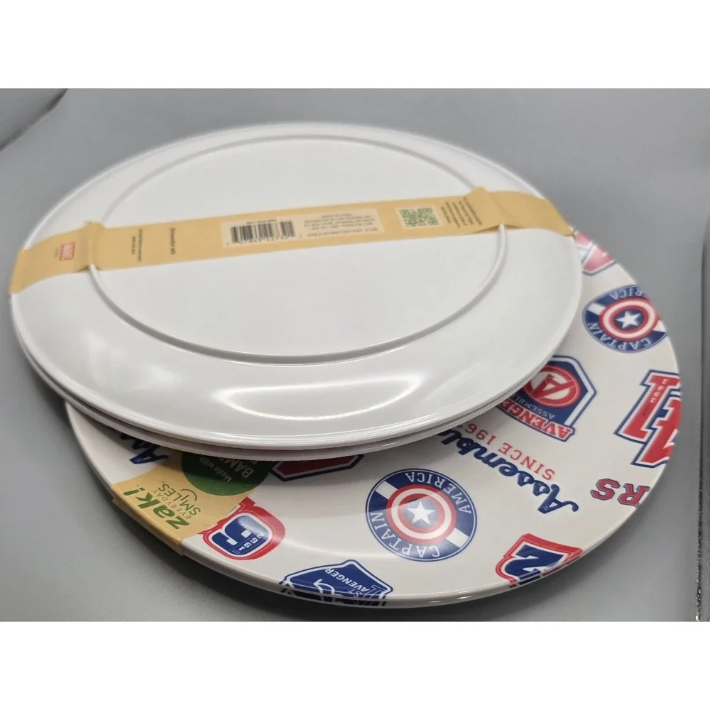 Zak! Marvel Avengers Bamboo Fiber Dinner Plates 10